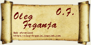 Oleg Frganja vizit kartica